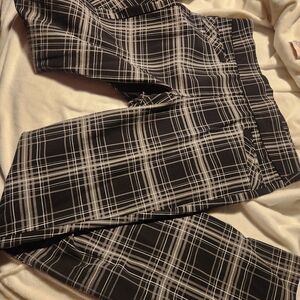 Black and White Plaid Pants